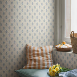 Schumacher Little Oak Blue Wallpaper