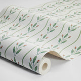 Schumacher Flower Buds Green Wallpaper