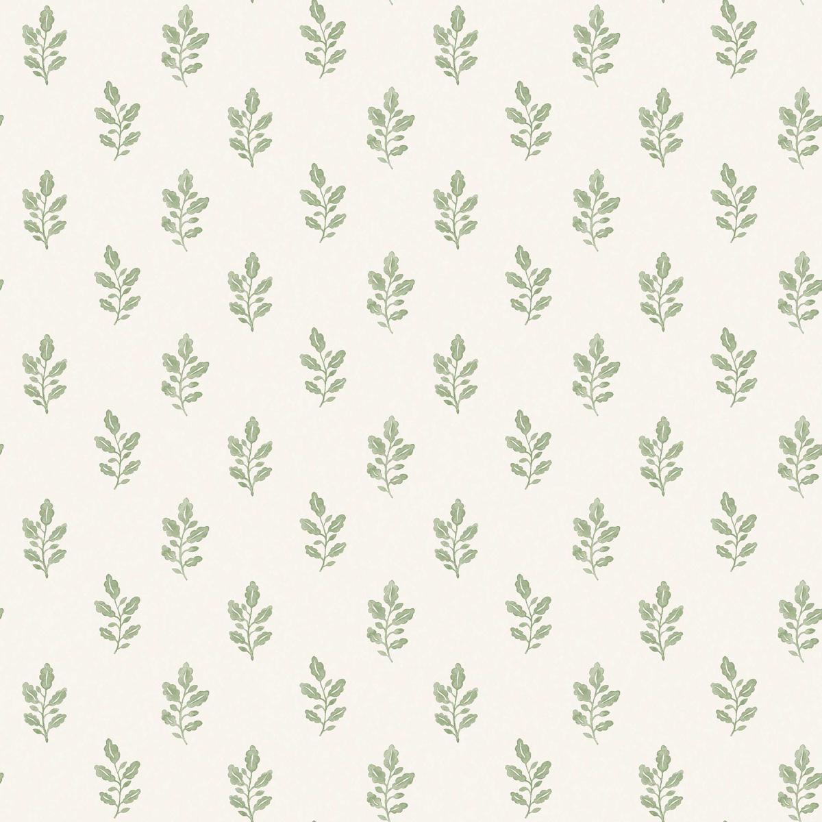 Schumacher Little Oak Green Wallpaper