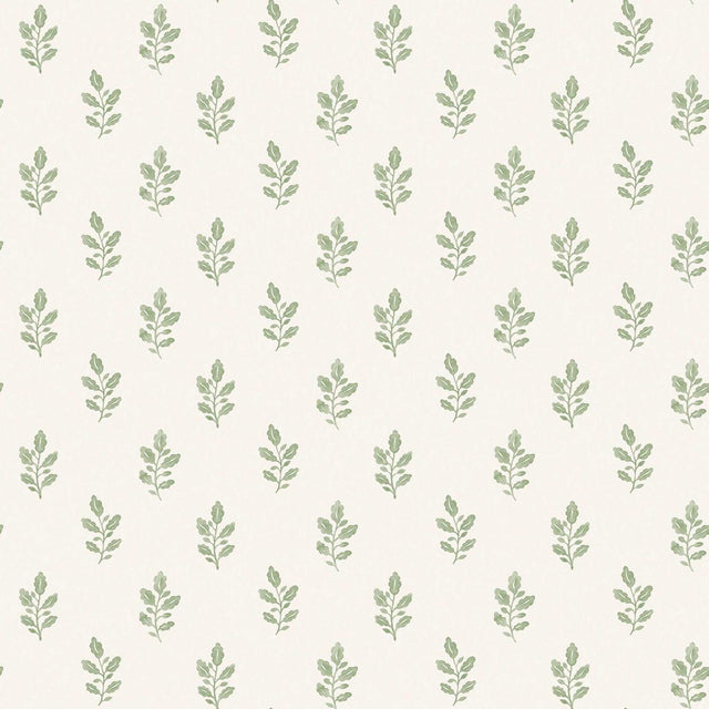 Schumacher Little Oak Green Wallpaper