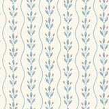 Schumacher Flower Buds Blue Wallpaper