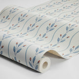Schumacher Flower Buds Blue Wallpaper