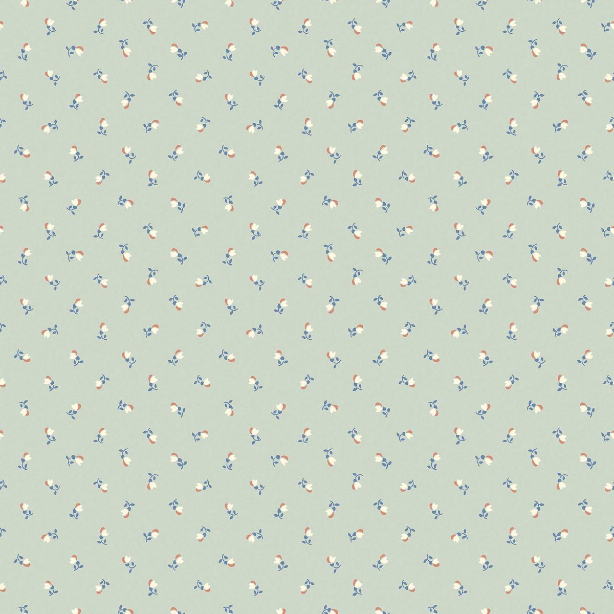 Schumacher Petite Chérie Aqua Wallpaper