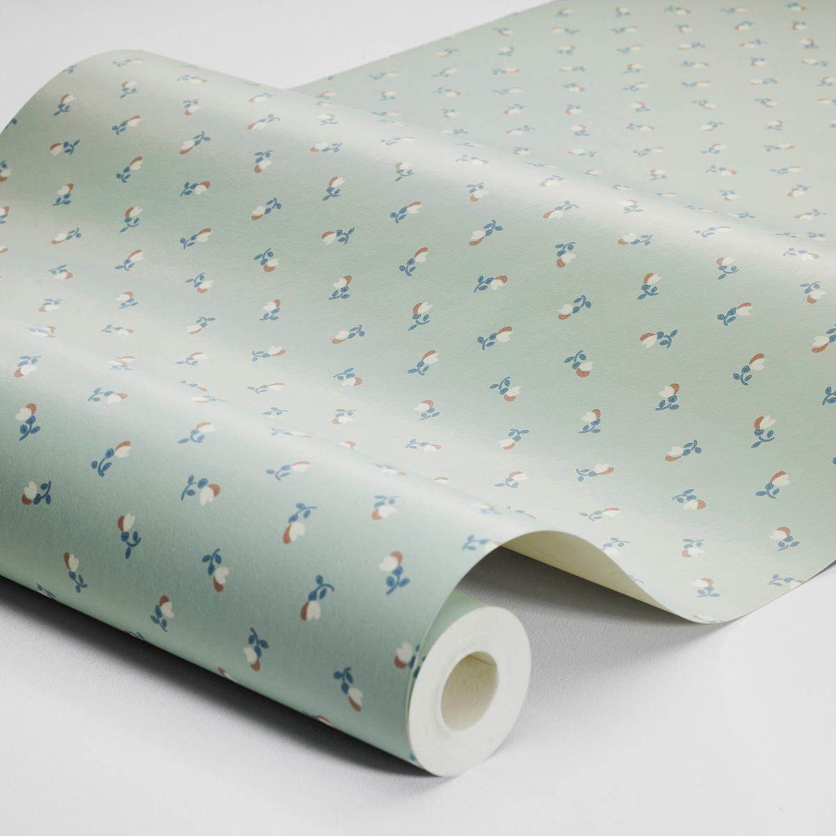 Schumacher Petite Chérie Aqua Wallpaper