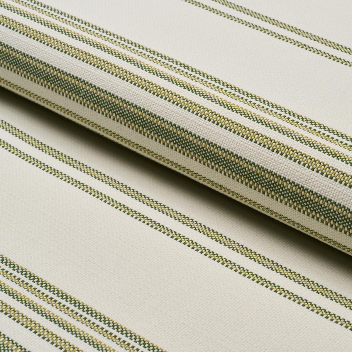 Schumacher Solana Stripe Indoor/Outdoor Green Fabric
