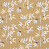 Schumacher Lilla Embroidery Ochre Fabric