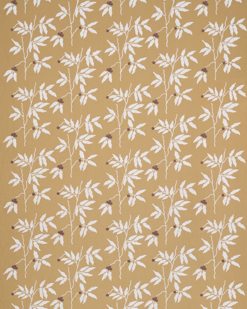 Schumacher Lilla Embroidery Ochre Fabric
