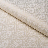 Schumacher Grant Damask Ivory Fabric