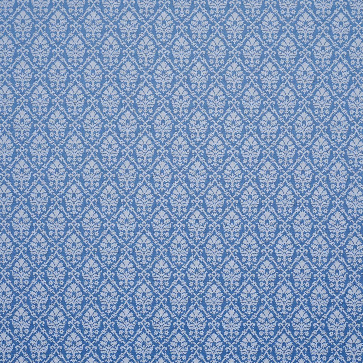 Schumacher Grant Damask Cobalt Fabric