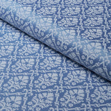 Schumacher Grant Damask Cobalt Fabric