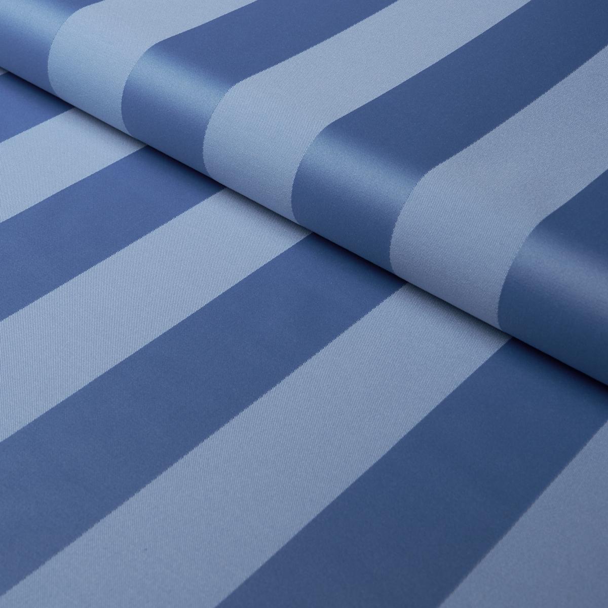 Schumacher Roosevelt Awning Stripe Cobalt Fabric