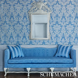 Schumacher Roosevelt Awning Stripe Cobalt Fabric