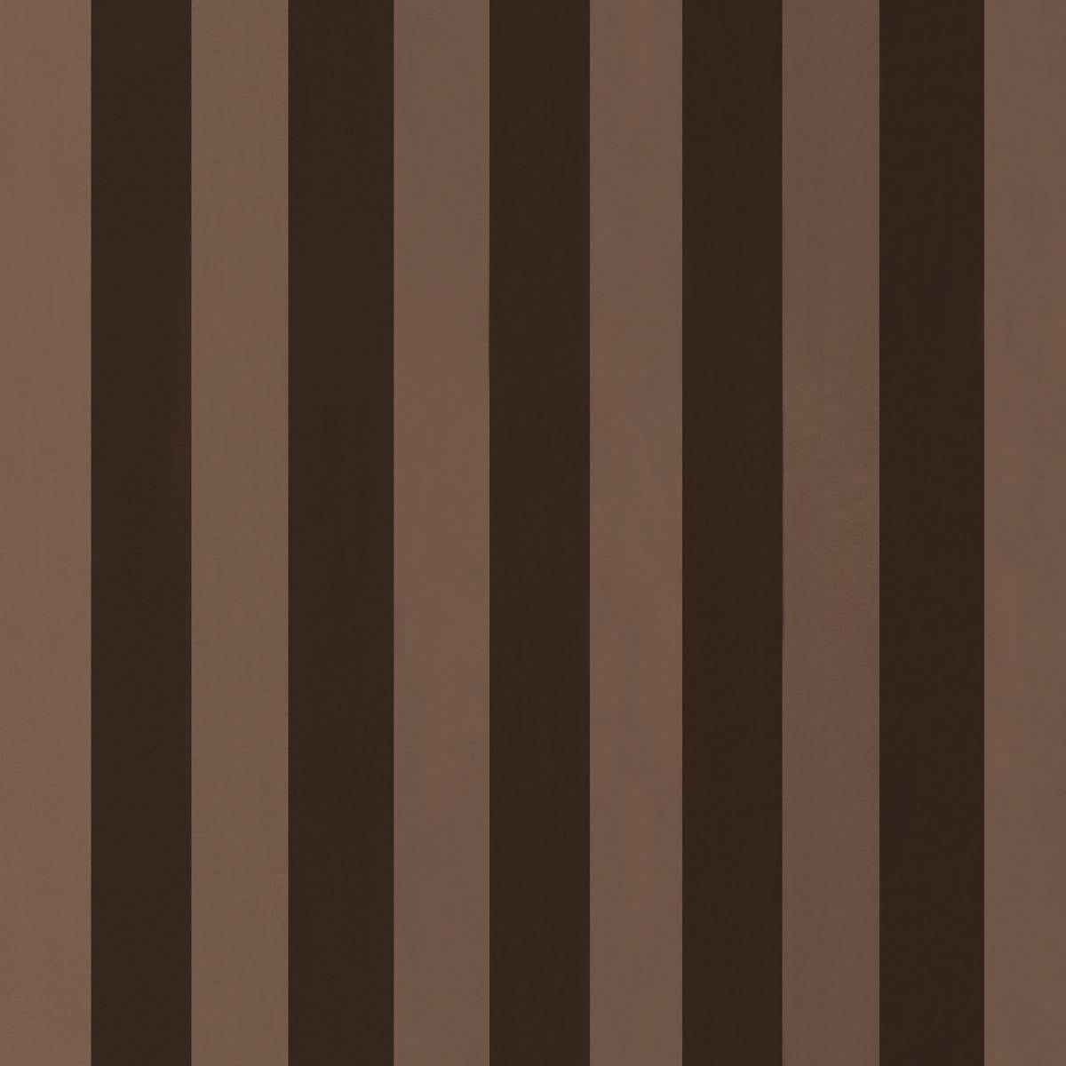 Schumacher Roosevelt Awning Stripe Brown Fabric