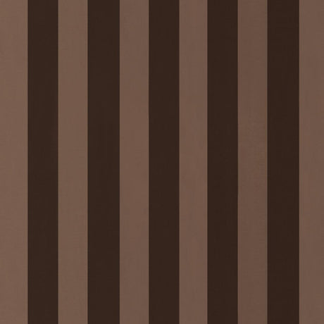 Schumacher Roosevelt Awning Stripe Brown Fabric