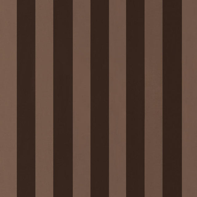 Schumacher Roosevelt Awning Stripe Brown Fabric