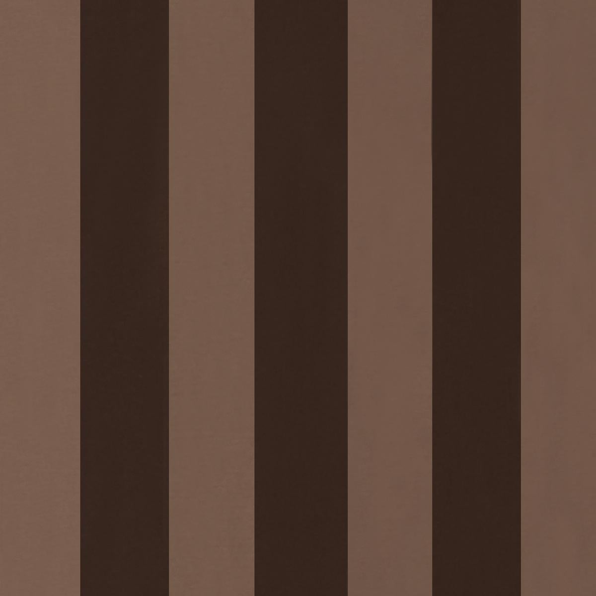 Schumacher Roosevelt Awning Stripe Brown Fabric