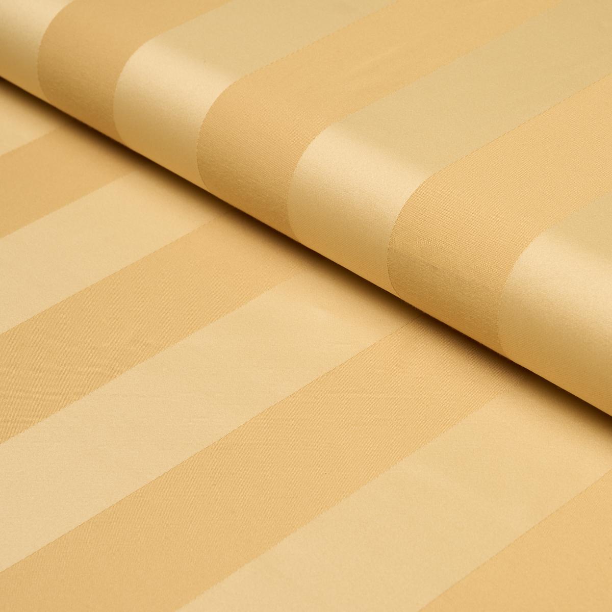 Schumacher Roosevelt Awning Stripe Gold Fabric