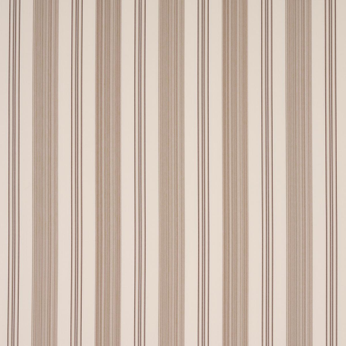 Schumacher Jefferson Tented Stripe Brown Fabric