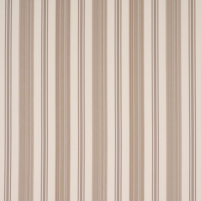 Schumacher Jefferson Tented Stripe Brown Fabric
