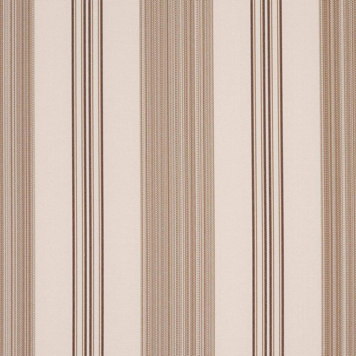 Schumacher Jefferson Tented Stripe Brown Fabric