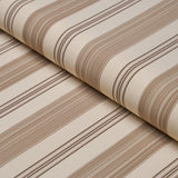 Schumacher Jefferson Tented Stripe Brown Fabric