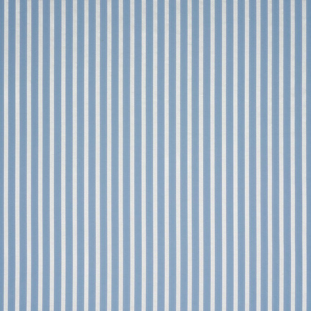 Schumacher Lincoln Small Stripe Blue Fabric