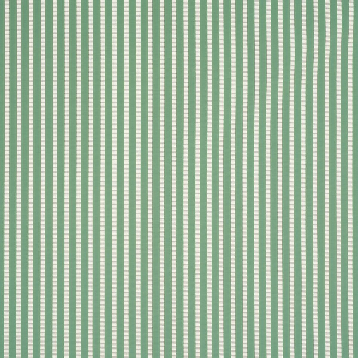 Schumacher Lincoln Small Stripe Green Fabric