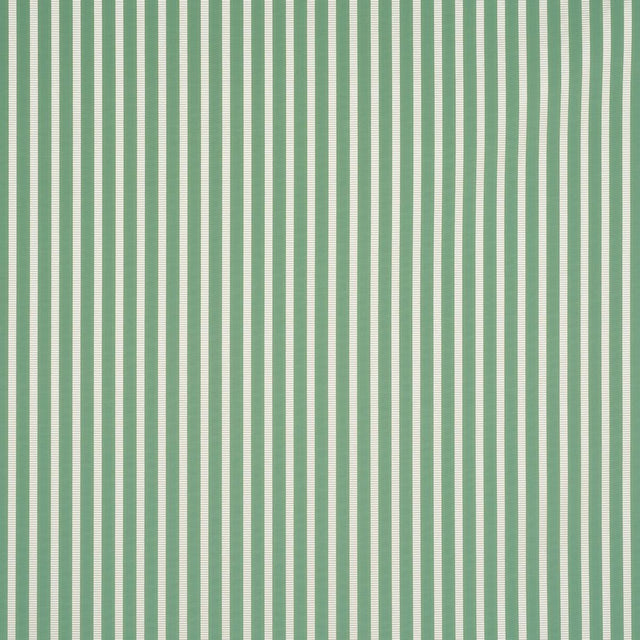 Schumacher Lincoln Small Stripe Green Fabric
