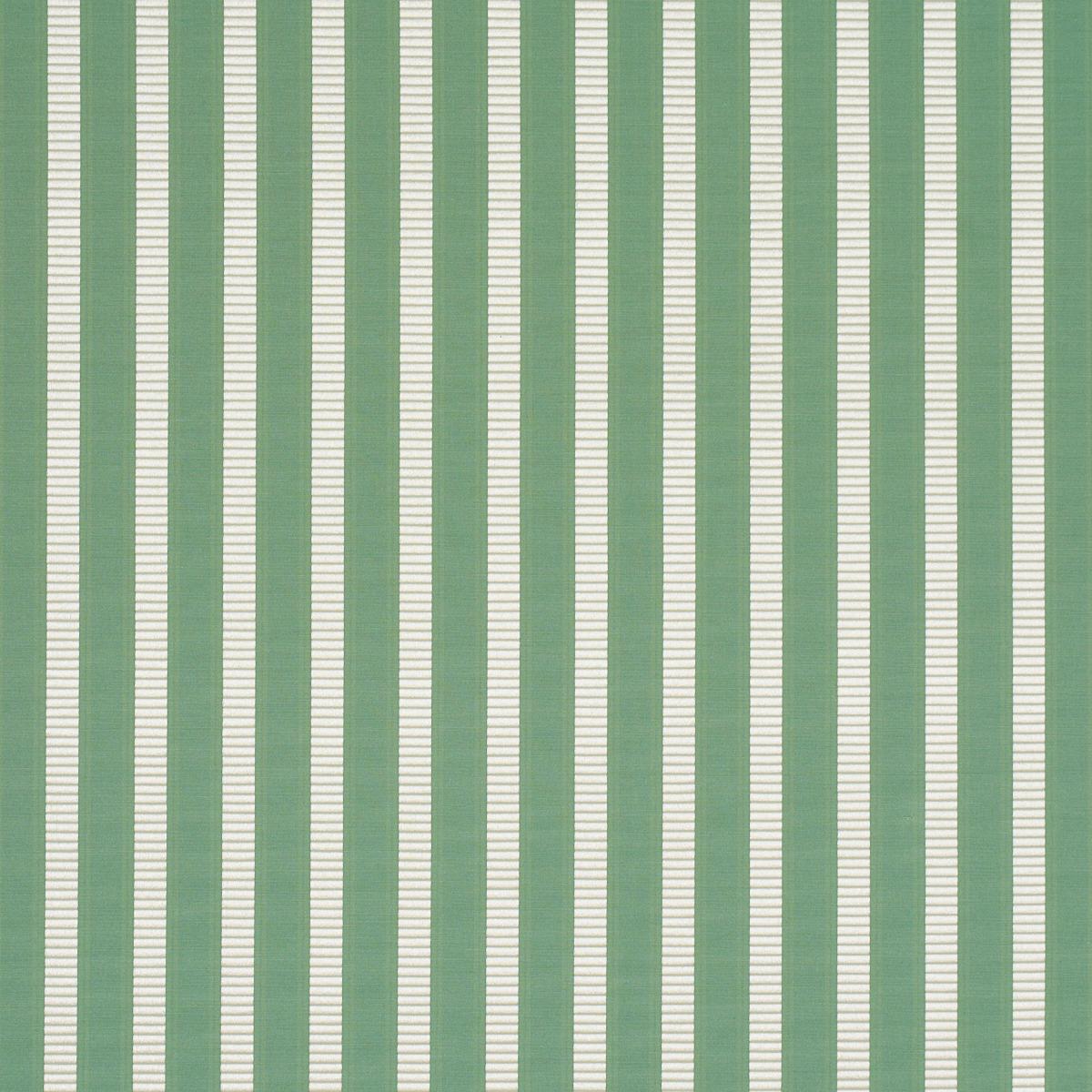 Schumacher Lincoln Small Stripe Green Fabric