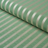 Schumacher Lincoln Small Stripe Green Fabric