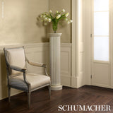 Schumacher Lincoln Small Stripe Ivory Fabric