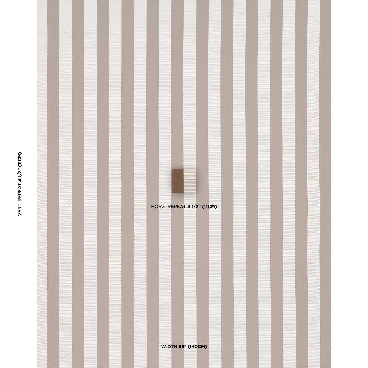 Schumacher Madison Wide Stripe Brown Fabric