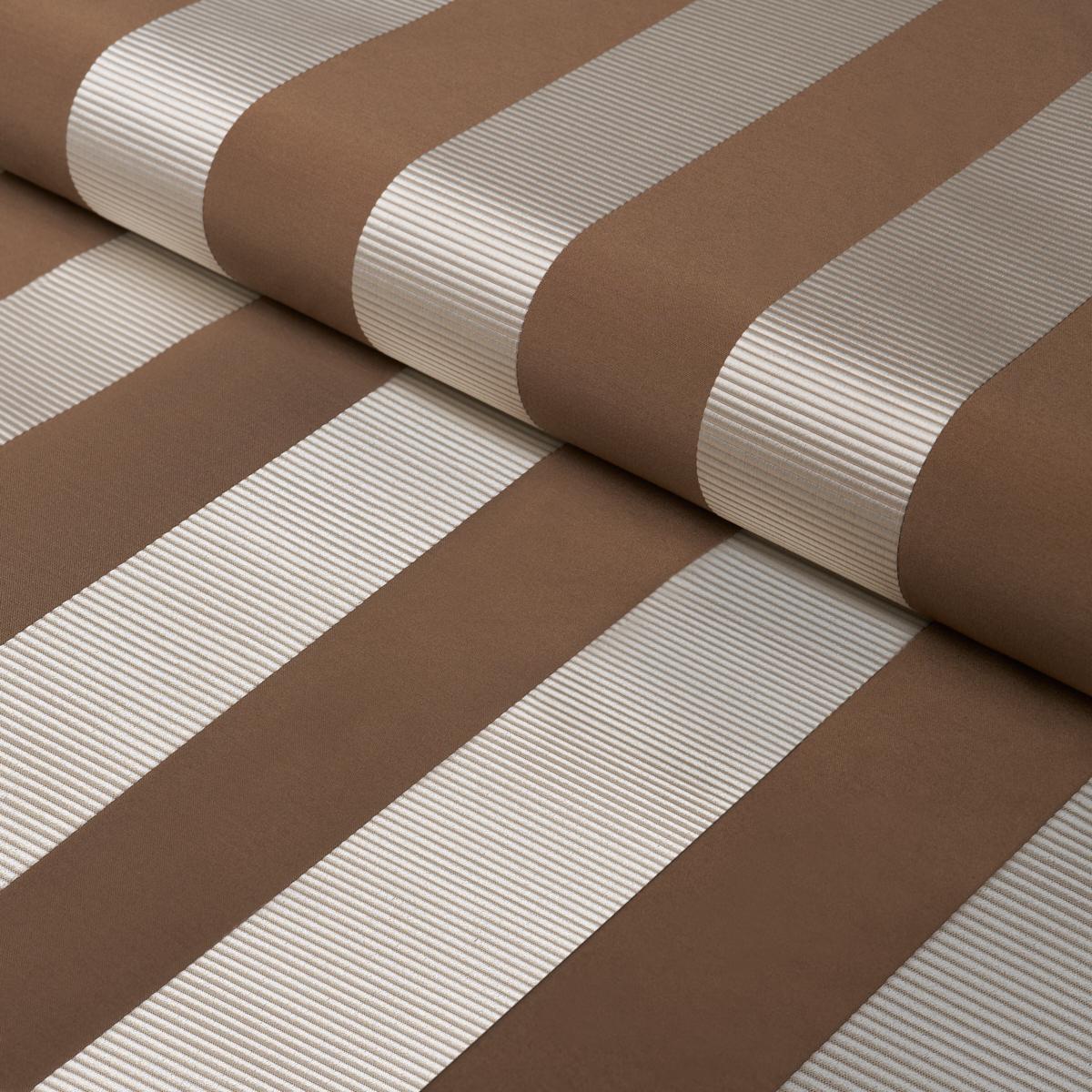 Schumacher Madison Wide Stripe Brown Fabric