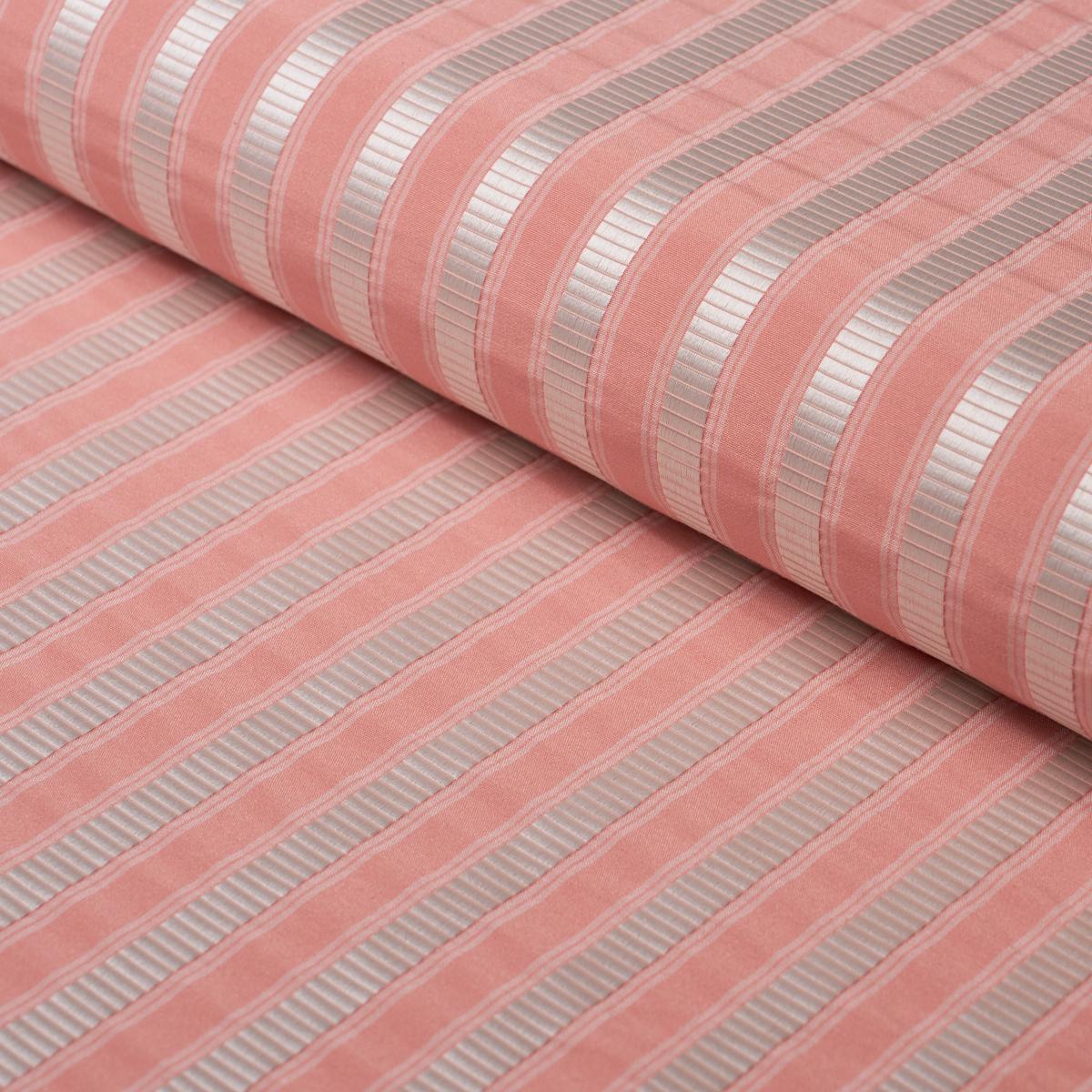 Schumacher Lincoln Small Stripe Pink Fabric