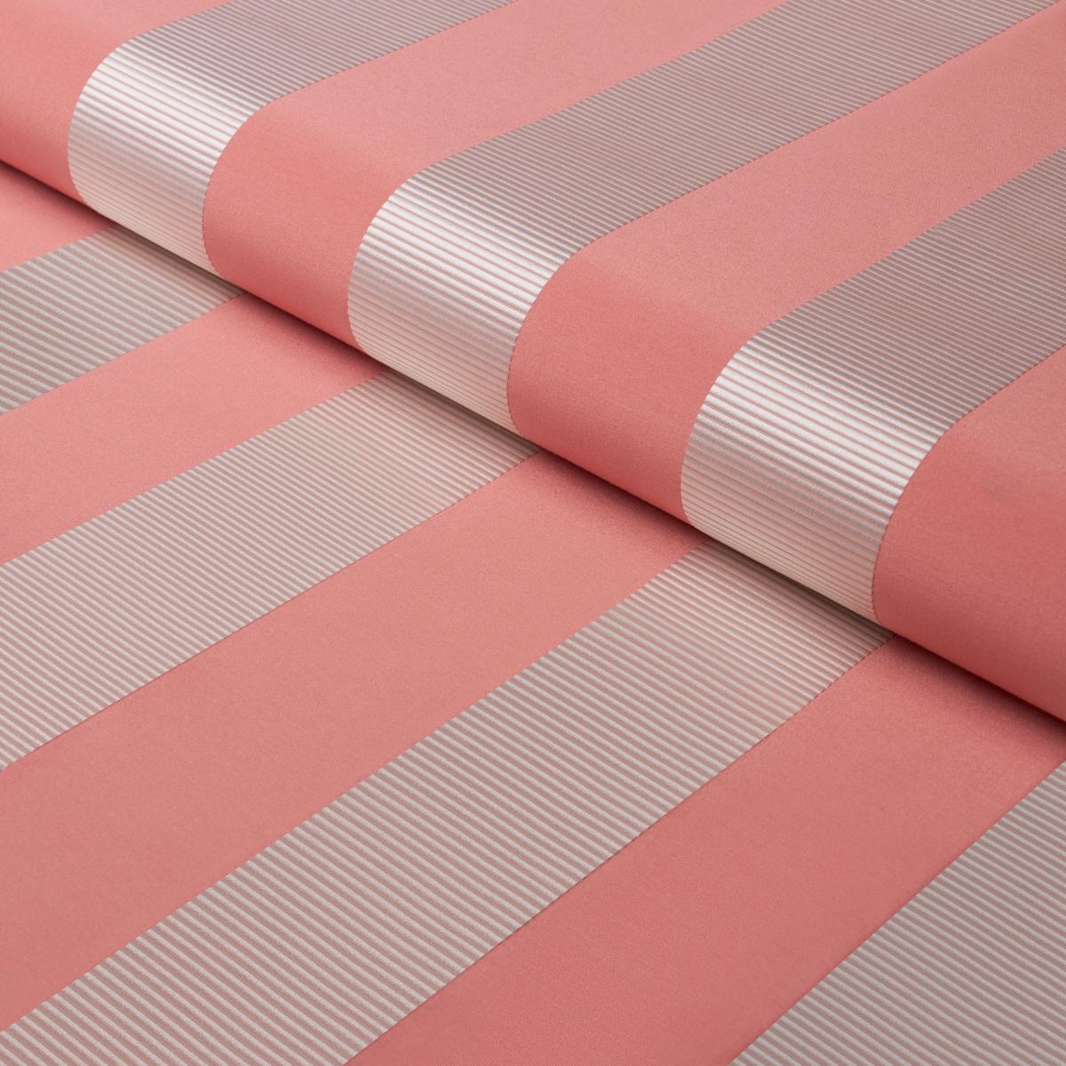 Schumacher Madison Wide Stripe Pink Fabric