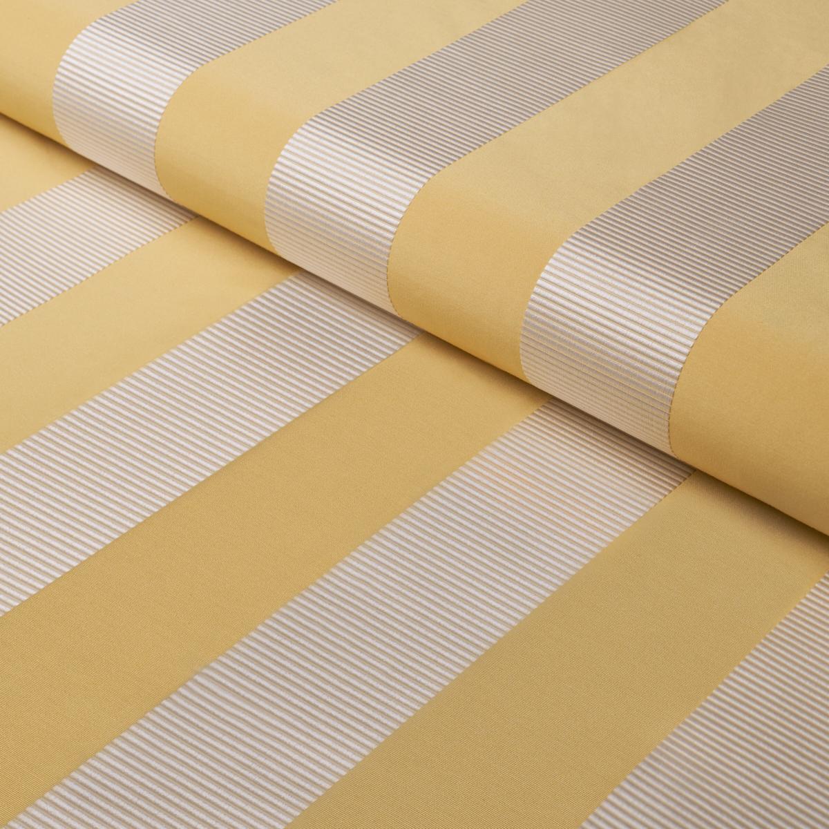 Schumacher Madison Wide Stripe Yellow Fabric