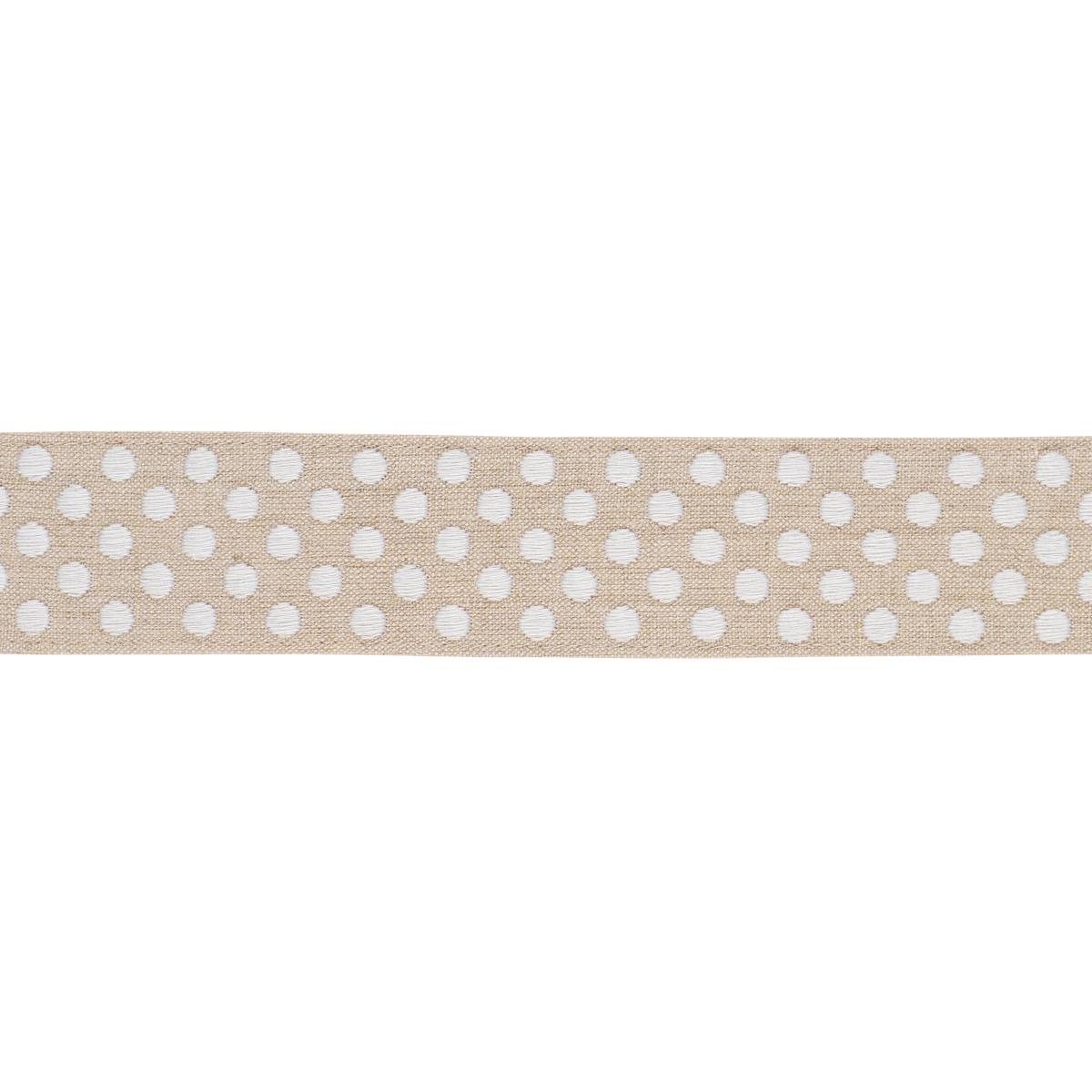 Schumacher Natural Dotted Embroidered Tape