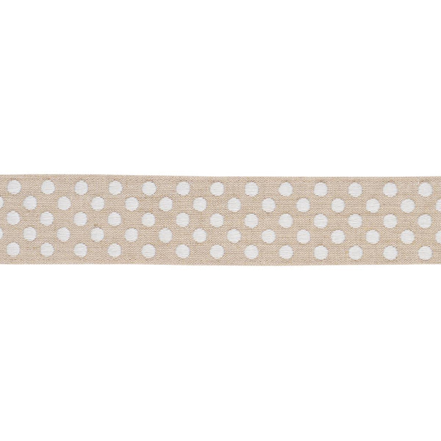 Schumacher Natural Dotted Embroidered Tape