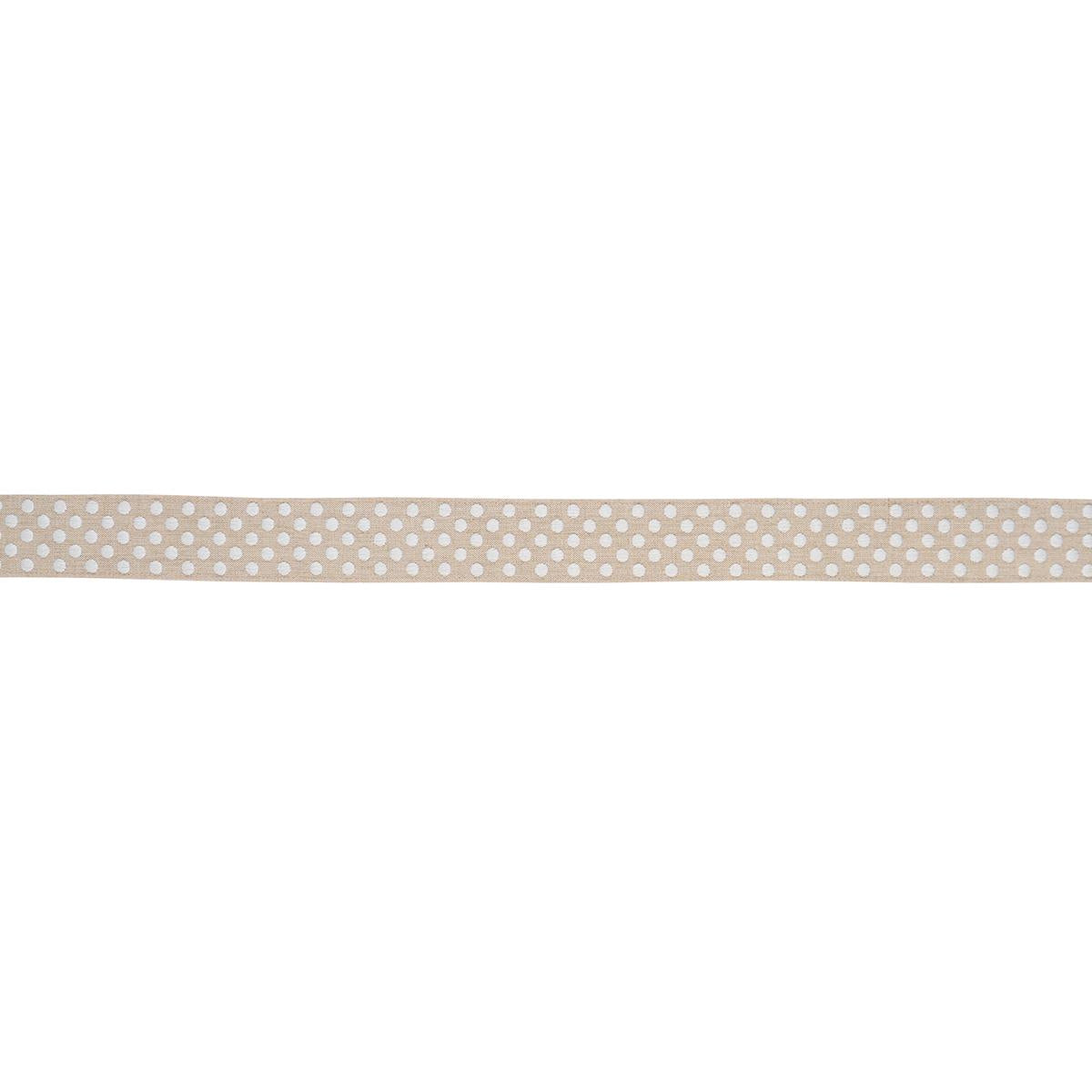 Schumacher Natural Dotted Embroidered Tape