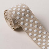Schumacher Natural Dotted Embroidered Tape