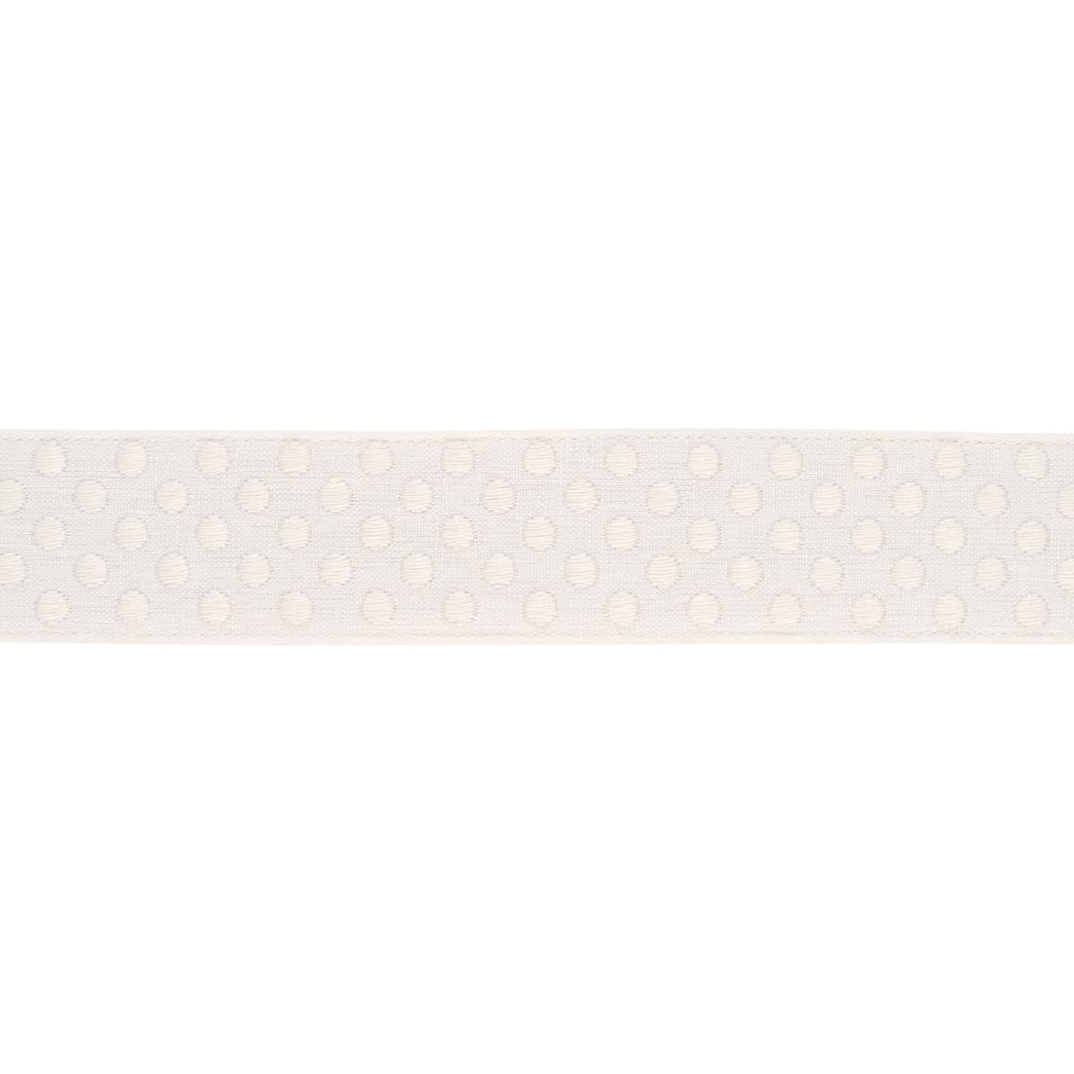 Schumacher Ivory Dotted Embroidered Tape