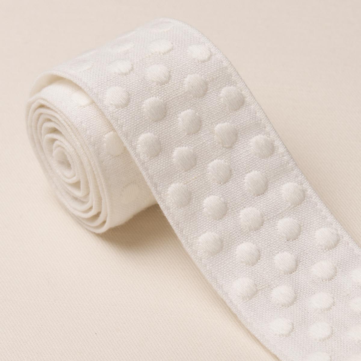 Schumacher Ivory Dotted Embroidered Tape