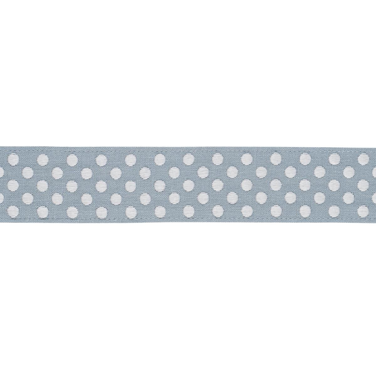 Schumacher Sky Dotted Embroidered Tape
