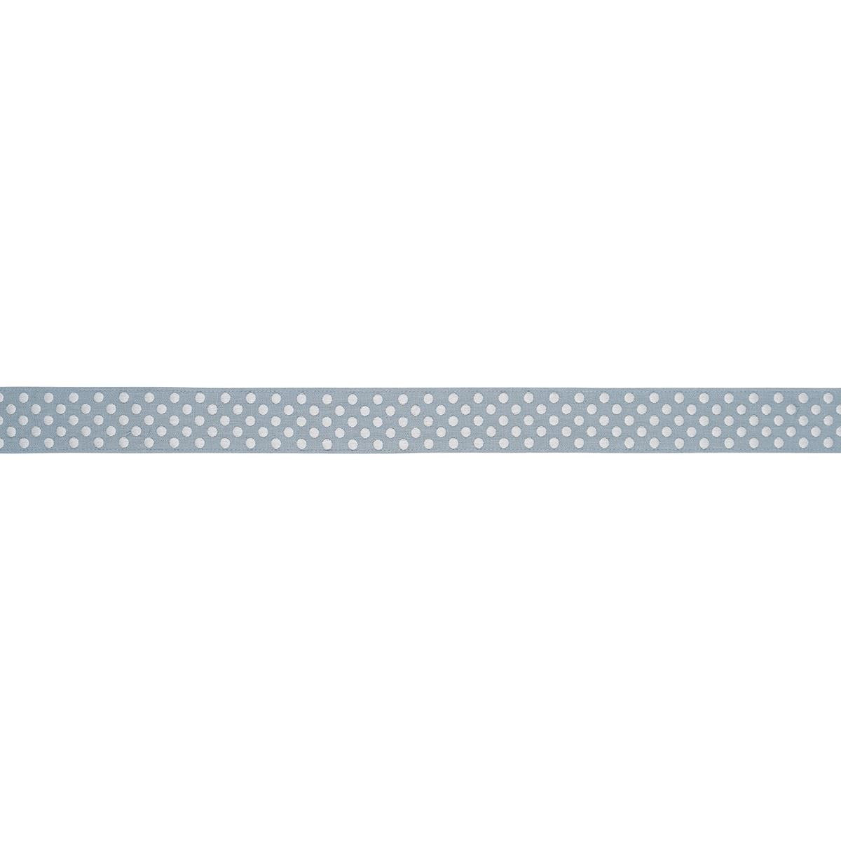 Schumacher Sky Dotted Embroidered Tape