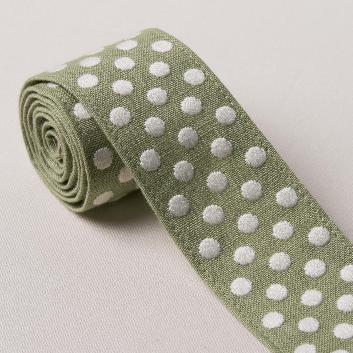 Schumacher Sage Dotted Embroidered Tape