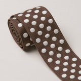 Schumacher Brown Dotted Embroidered Tape