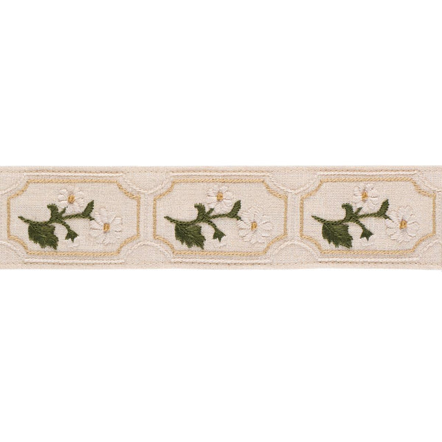 Schumacher Neutral Jolie Hand Embroidered Tape