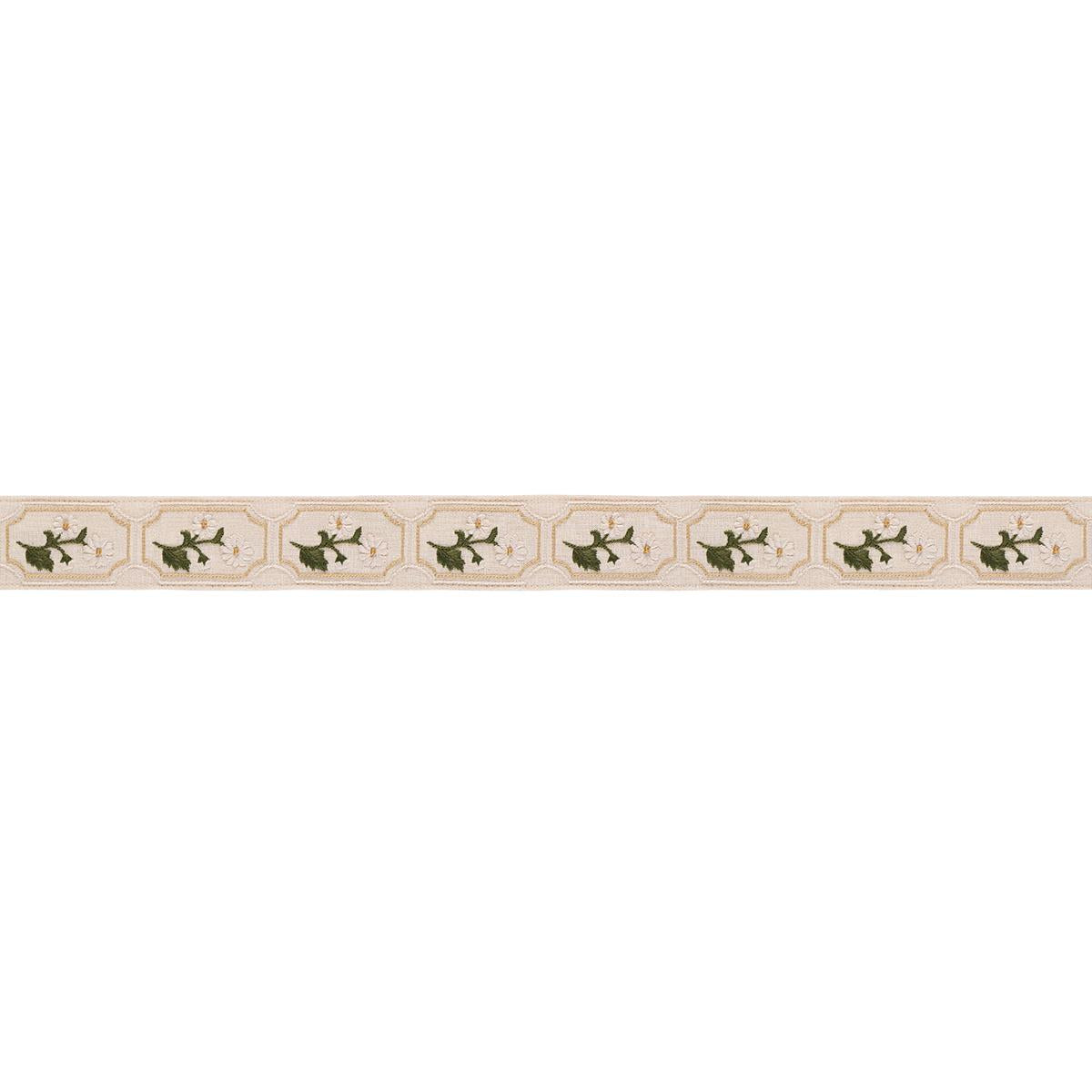 Schumacher Neutral Jolie Hand Embroidered Tape