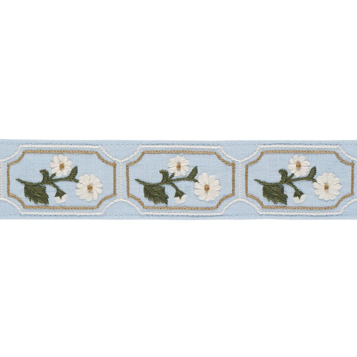 Schumacher Sky Jolie Hand Embroidered Tape
