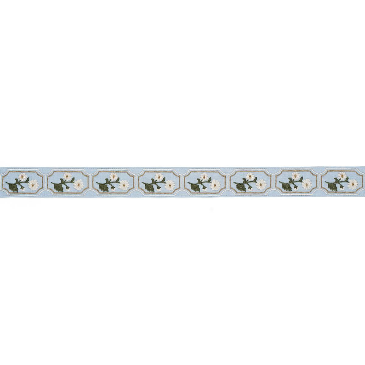 Schumacher Sky Jolie Hand Embroidered Tape